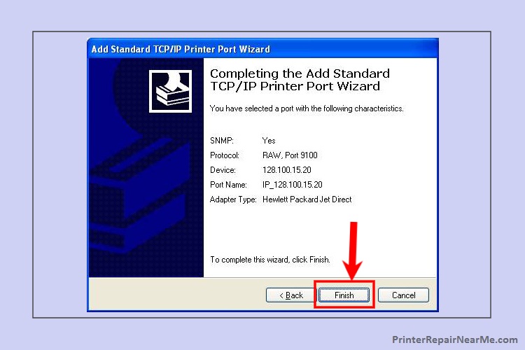 TCPIP-printer offline windows 10