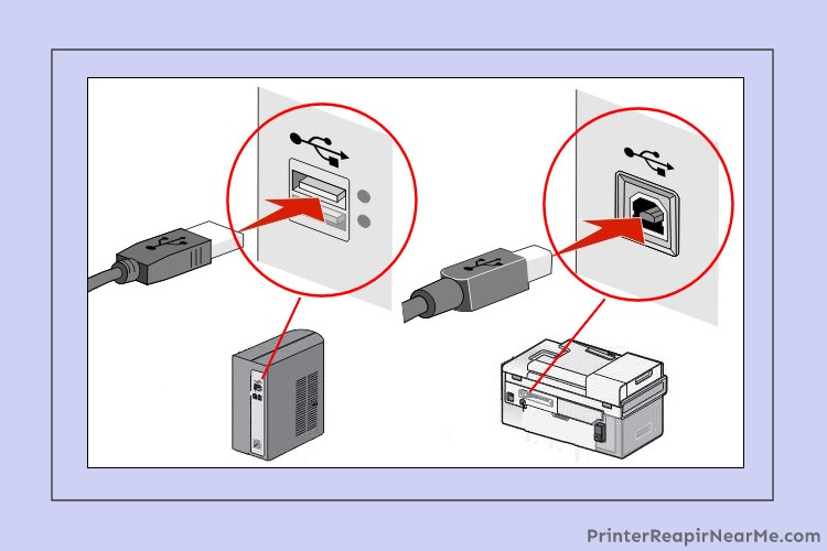 Remove the cable and reconnect - Epson printer offline