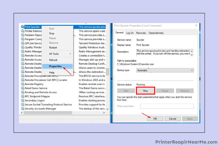 Stop And ok-Canon printer offline